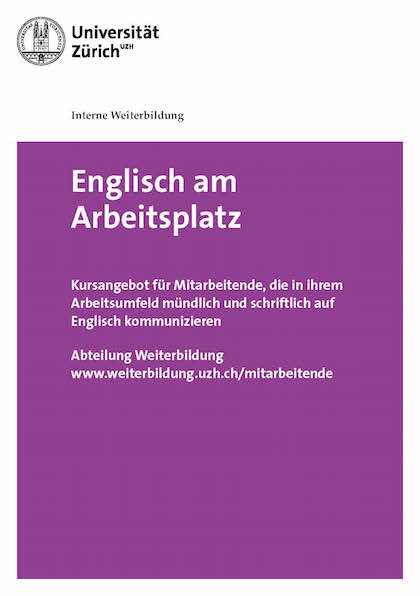 Flyer Englisch am Arbeitsplatz